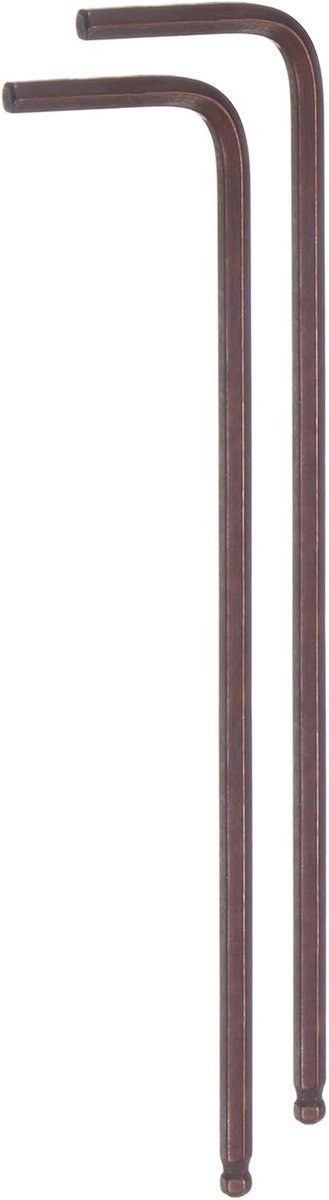 2 stuks kogel-zeskantsleutels 2,5 mm van staal S2 in L-vorm lange arm, metrische inbussleutel, reparatiegereedschap voor huishoudelijke apparaten, rood