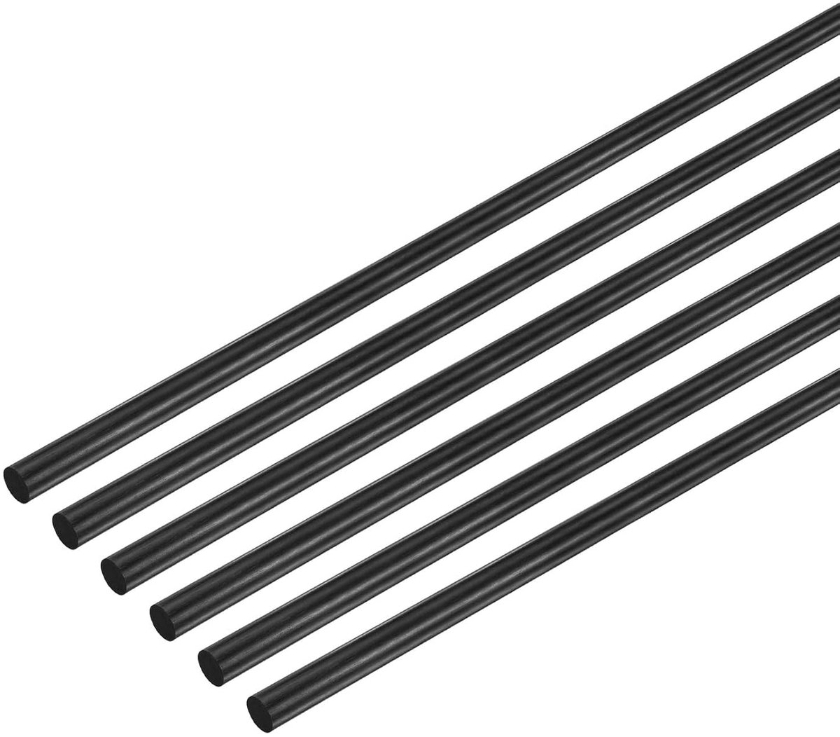 6 stangen van koolstofvezel, 300 mm, lengte 1 mm, diameter massieve mast, mat, voor RC-vliegtuigen/knutselen/quadcopterarmen/buizen [11,81 x 0,04 inch]
