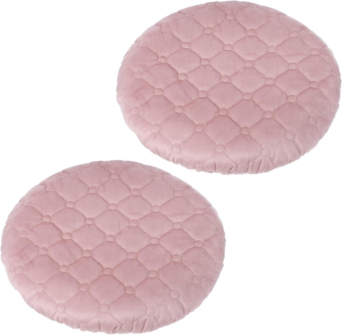Krukhoezen, set van 2 elastische barkrukken, wasbare kussenhoes, rekbare barstoelhoes voor stoel van 25-33 cm, roze