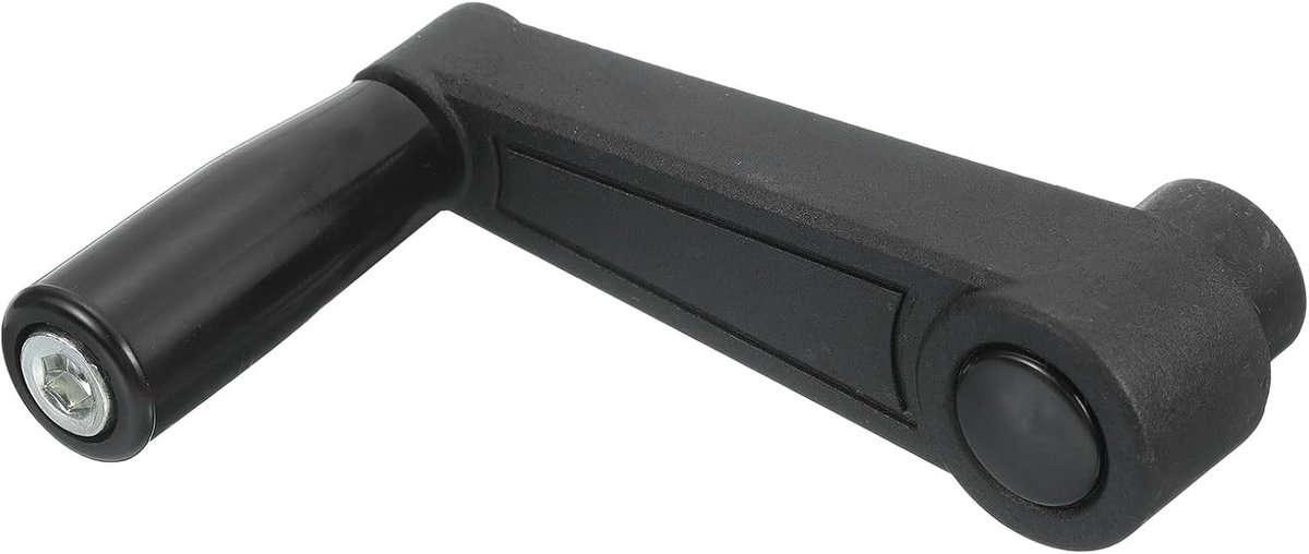10 x 105 mm (Dia x L) Draaibare handwielmachine-hendel, universele draaikrankgreep vervanging voor industriële draaimachine-freesmachine, zwart (vierkant gat)