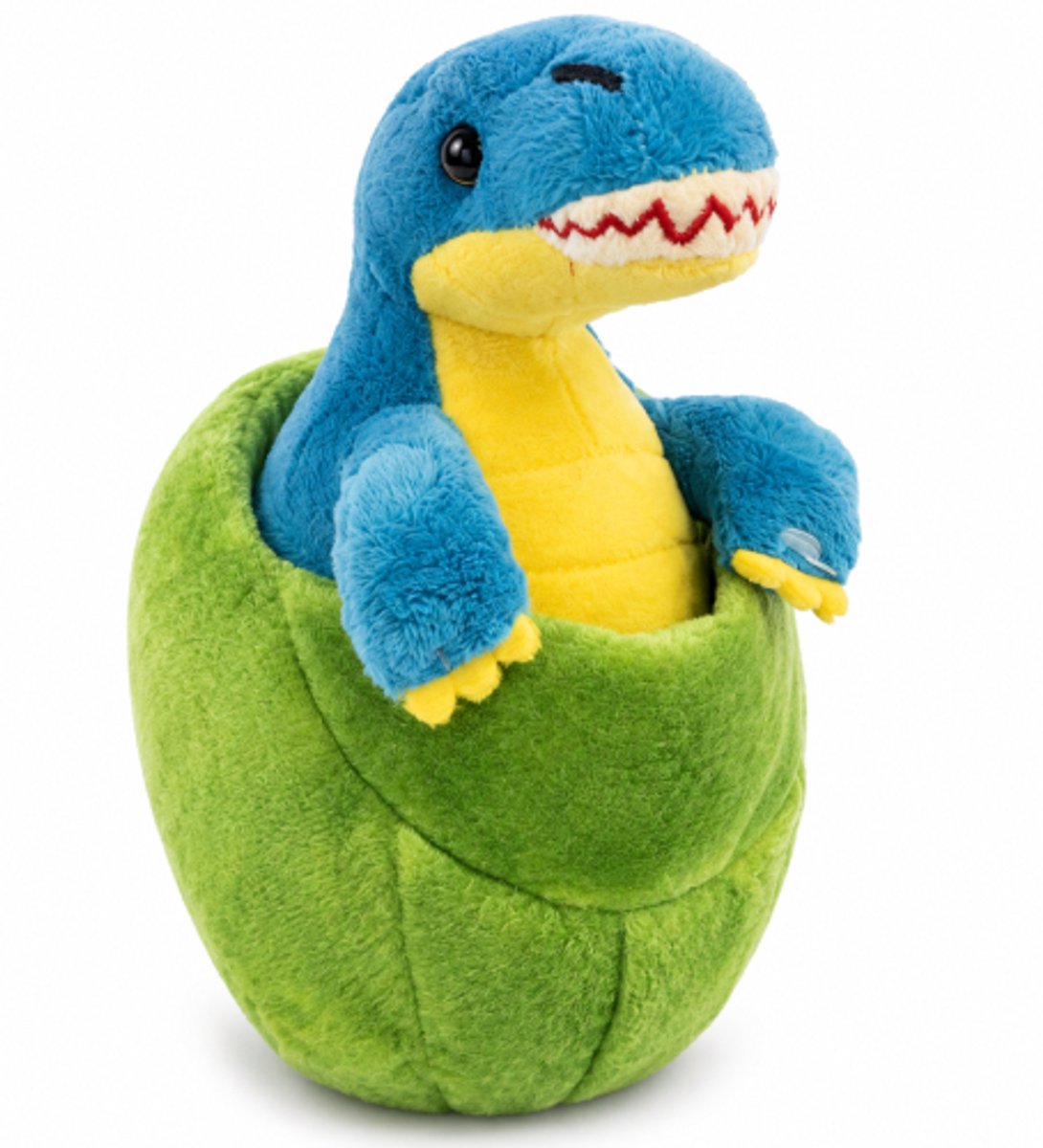 Dinosaurus Blauw in Ei Pluche Knuffel 25 cm - Speelgoed Knuffels voor Kinderen Jongens Meisjes - Dino Plush Toy