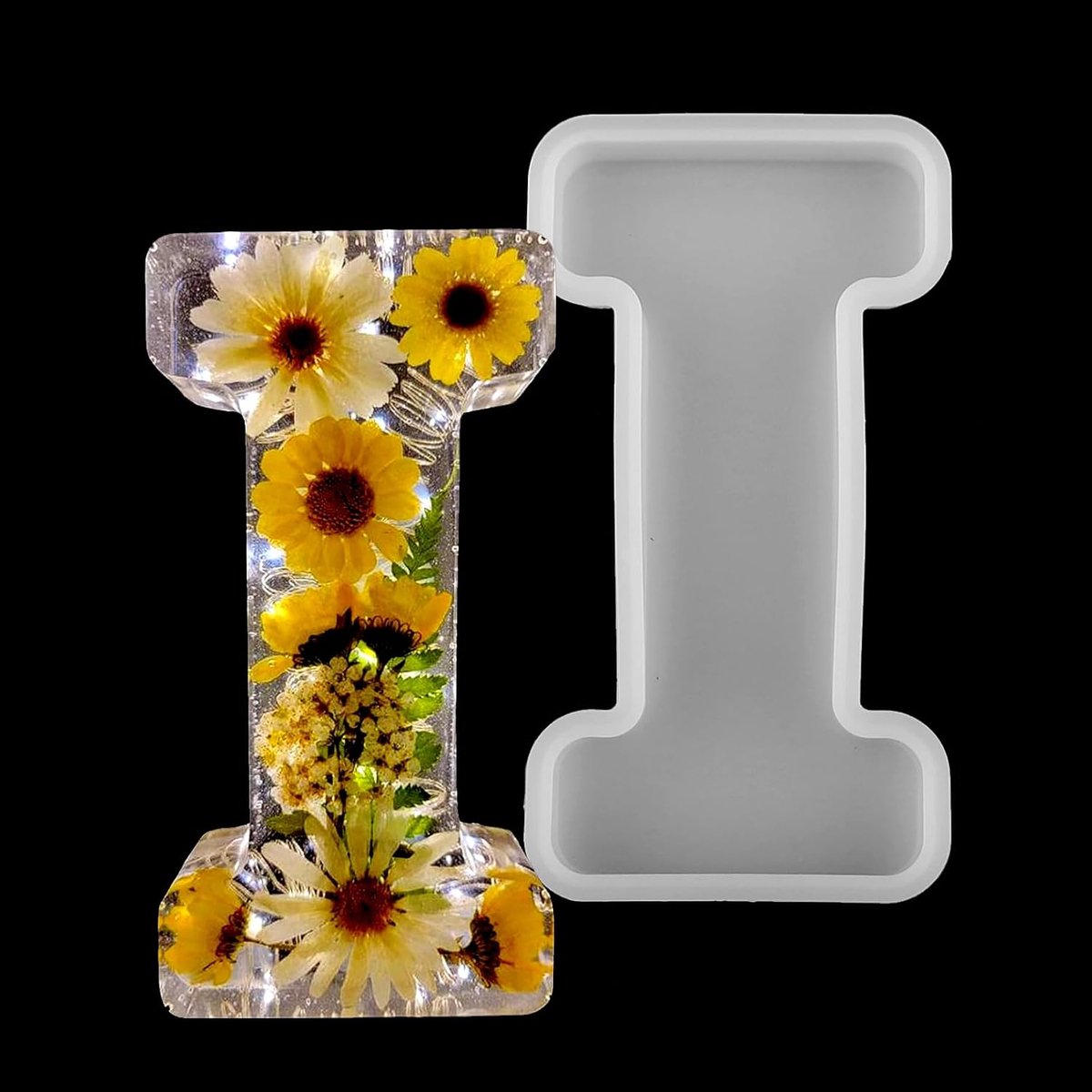 Vorm, grote letters, 15 cm, epoxyhars, vormen, letters, groot, siliconen vorm, epoxyhars, gietvorm hars voor knutselen (I)
