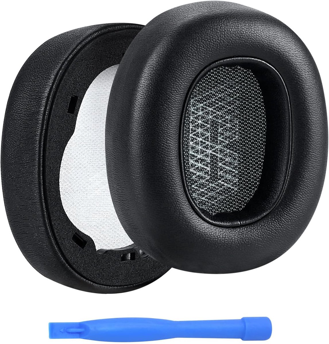 Oorkussens voor JBL E65 (E65BT, E65BTNC)/Live 650 (650NC, 650BTNC)/Live 660 (660NC, 660BTNC)/Duet NC Hoofdtelefoons van MMOBIEL – Memory Foam en Protein PU Koptelefoon Oorkussens – Zwart