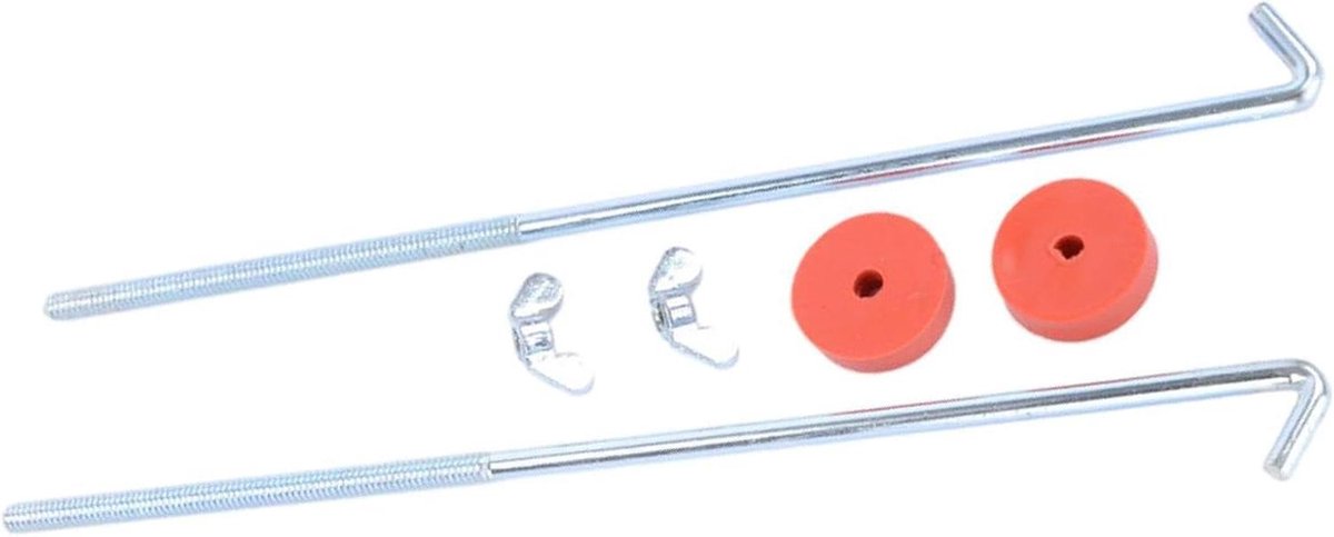 Accu J-haakbouten Set - Bevestigingsbouten Accu - Auto Accu Vastzetten - Robuust Stalen Materiaal - 25 cm Lengte - Metaal