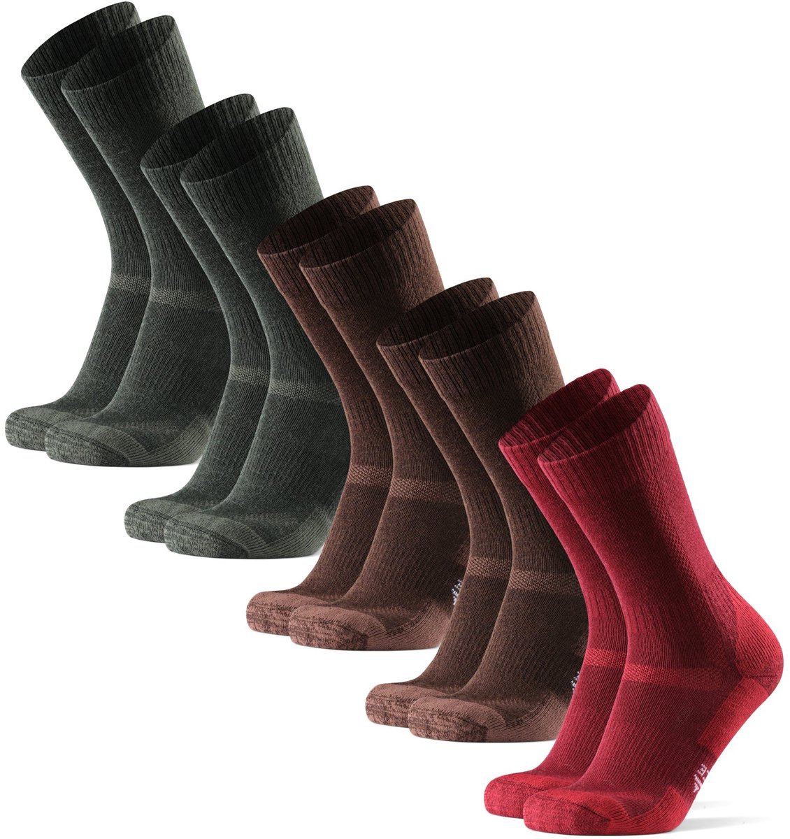 DANISH ENDURANCE Wandelsokken Ademend Merino Wol met Blarenbescherming Unisex 5 Paar Groen