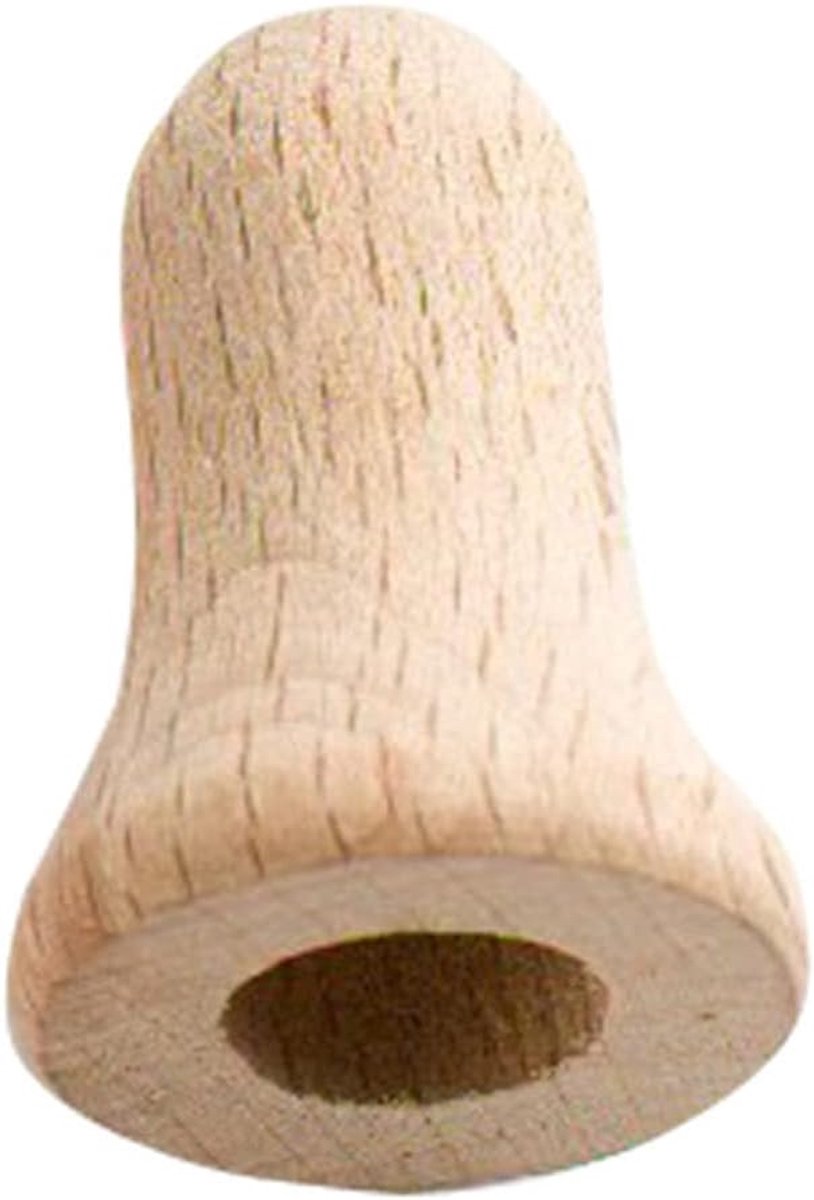 Hardware BH01567 trekkoord houten klokvormig, wit