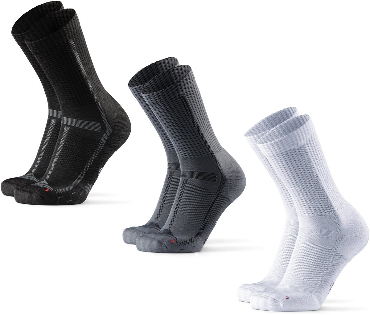 DANISH ENDURANCE Gedempte Hardloopsokken Lange Afstanden - Korte Sokken - Unisex - 3 paar - 43-47