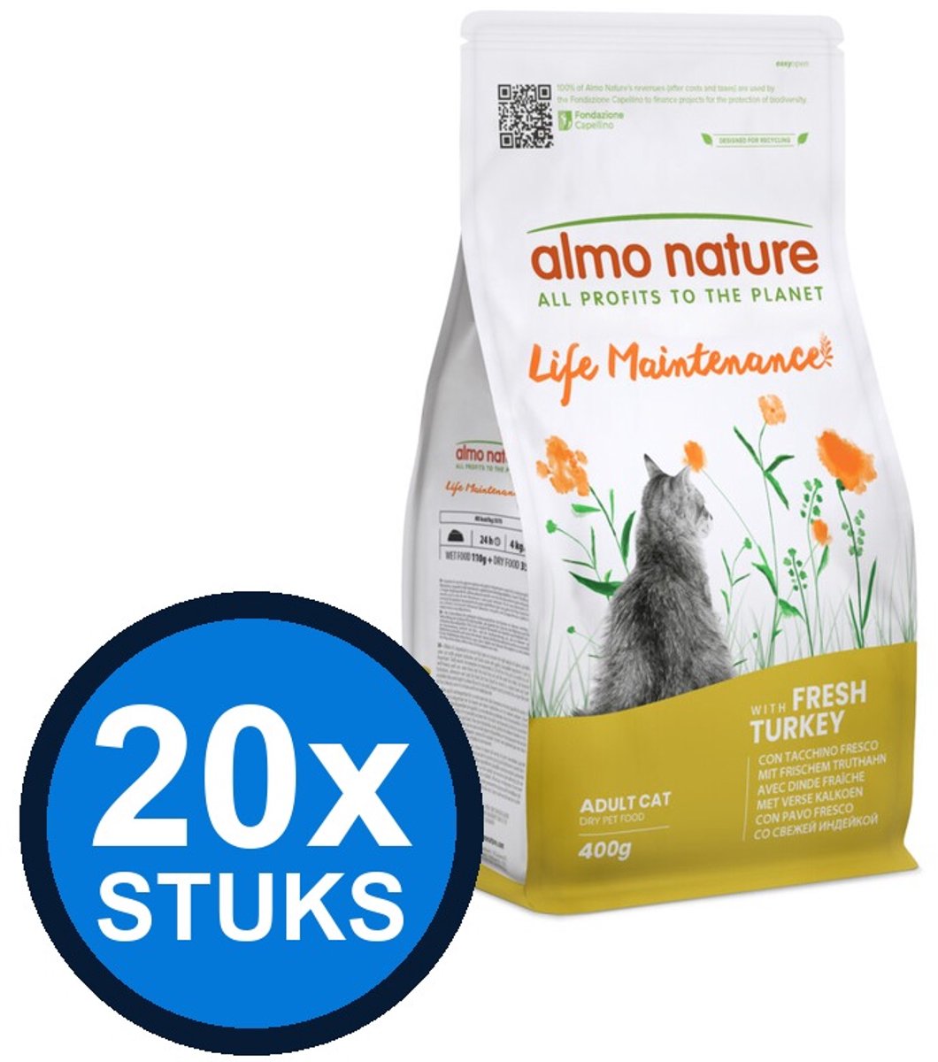 Almo Nature Almo Nature Life Maintenance cat kalkoen 400gr