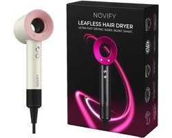 NOVIFY® Fohn - Fohnborstel - Haardroger met 5 opzetstukken - Fohn met Diffuser - 1500W - Rose Cream - 2025