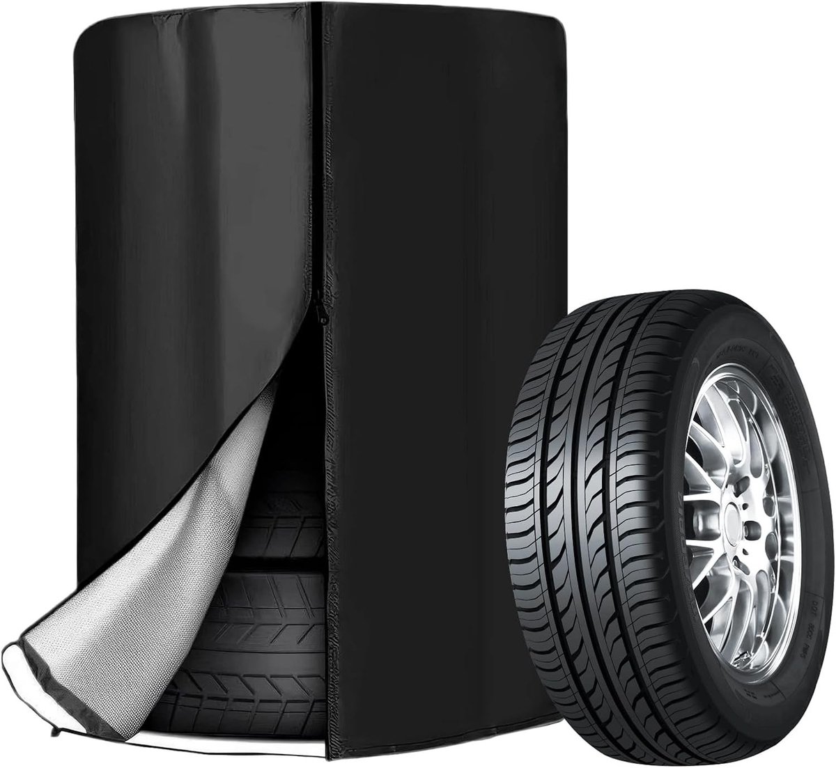Universele Waterdichte Bandentassen voor 4 Wielen - Geschikt voor 18 t/m 22 Inch - Met Ritssluiting