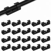 Consumerce® 40 Stuks Zwarte Kabelclips Zelfklevend – Kabel Organiser – Kabelgoot – Kabelbinders – Kabelslot -Bureau Organisers – Organizer – Kabelgoten – Cable Management – Clips – Binders