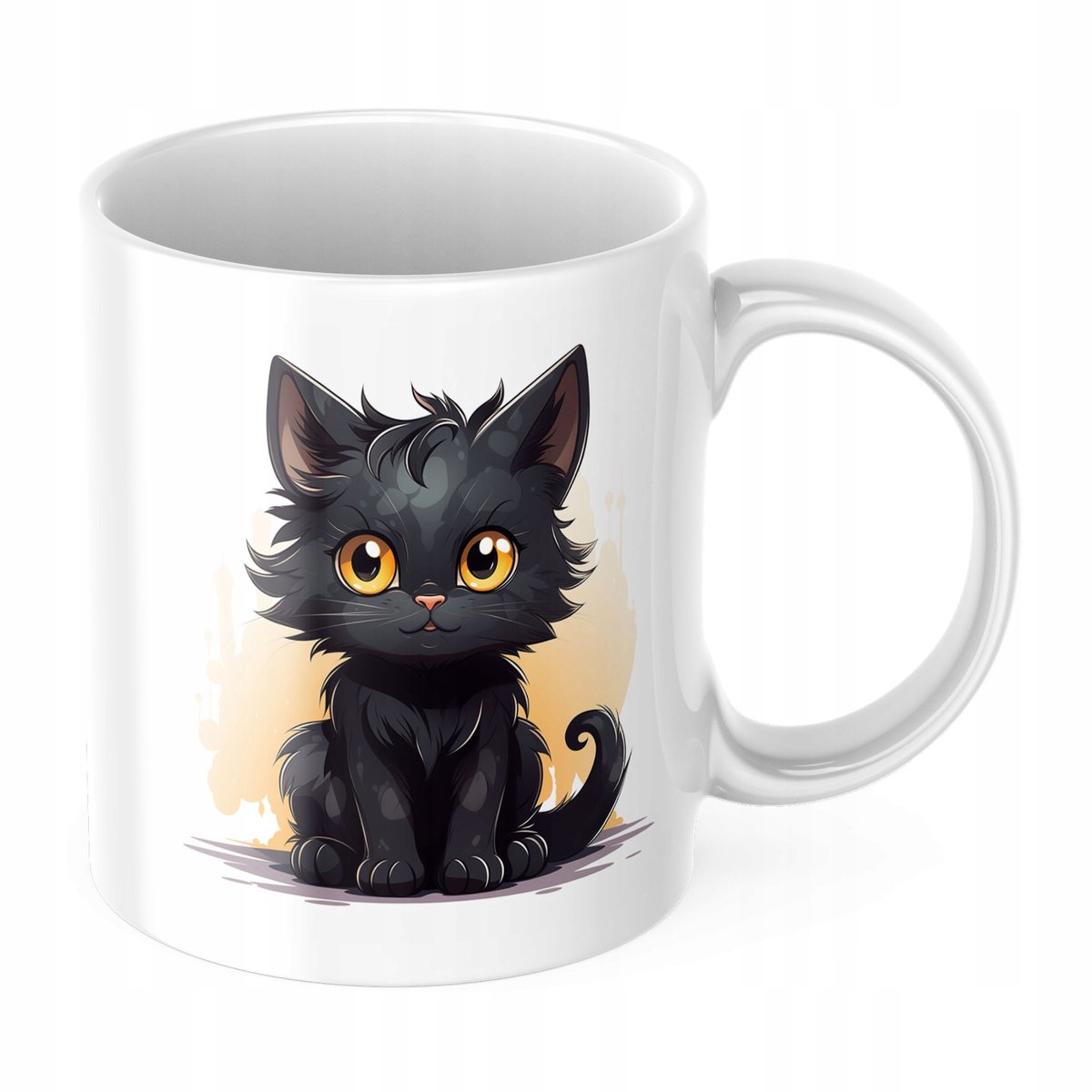 Merkloze Keramische Mok met Kattenprint - 330ml