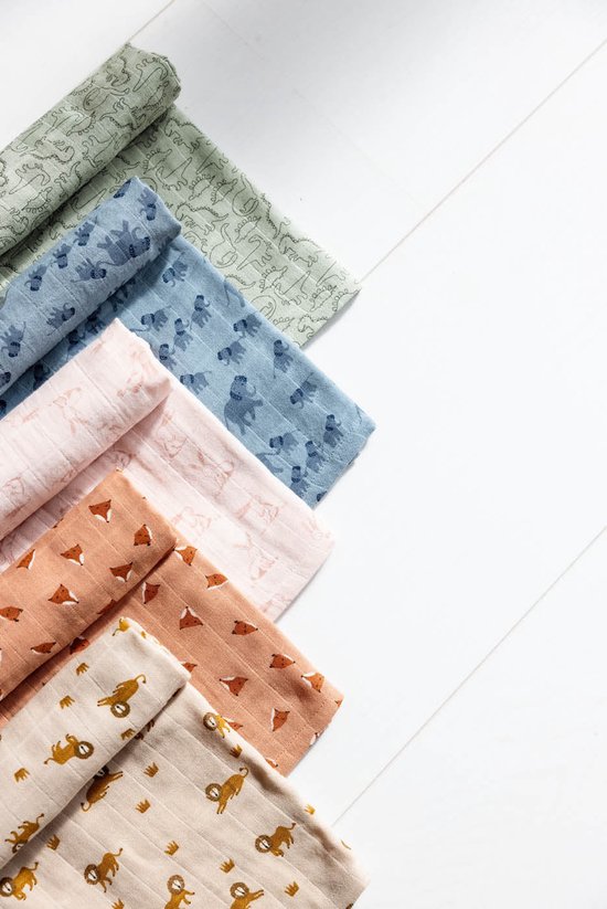 Tetra doeken 3-pack mix - 55x55cm - Daring Dino van Merkloos — afbeelding 5