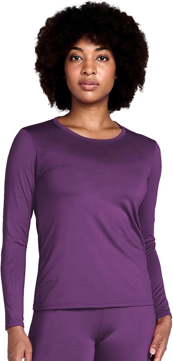 Fleece thermisch ondergoed damesondershirt, top met lange mouwen, functioneel ondergoed (warmer L39/extra warm L42)
