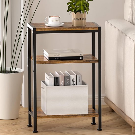 Bijzettafel Nachtkastje en Opbergruimte, Bijzettafel voor Bank, Kleine Tafel voor Woonkamer,Slaapkamer, Keuken en Balkon - Ideaal voor Smalle Ruimtes — afbeelding 4