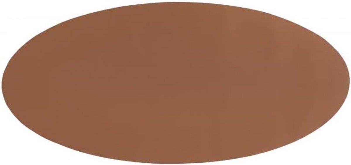 Mat oval -Leather look imitation 33X70cm, caram