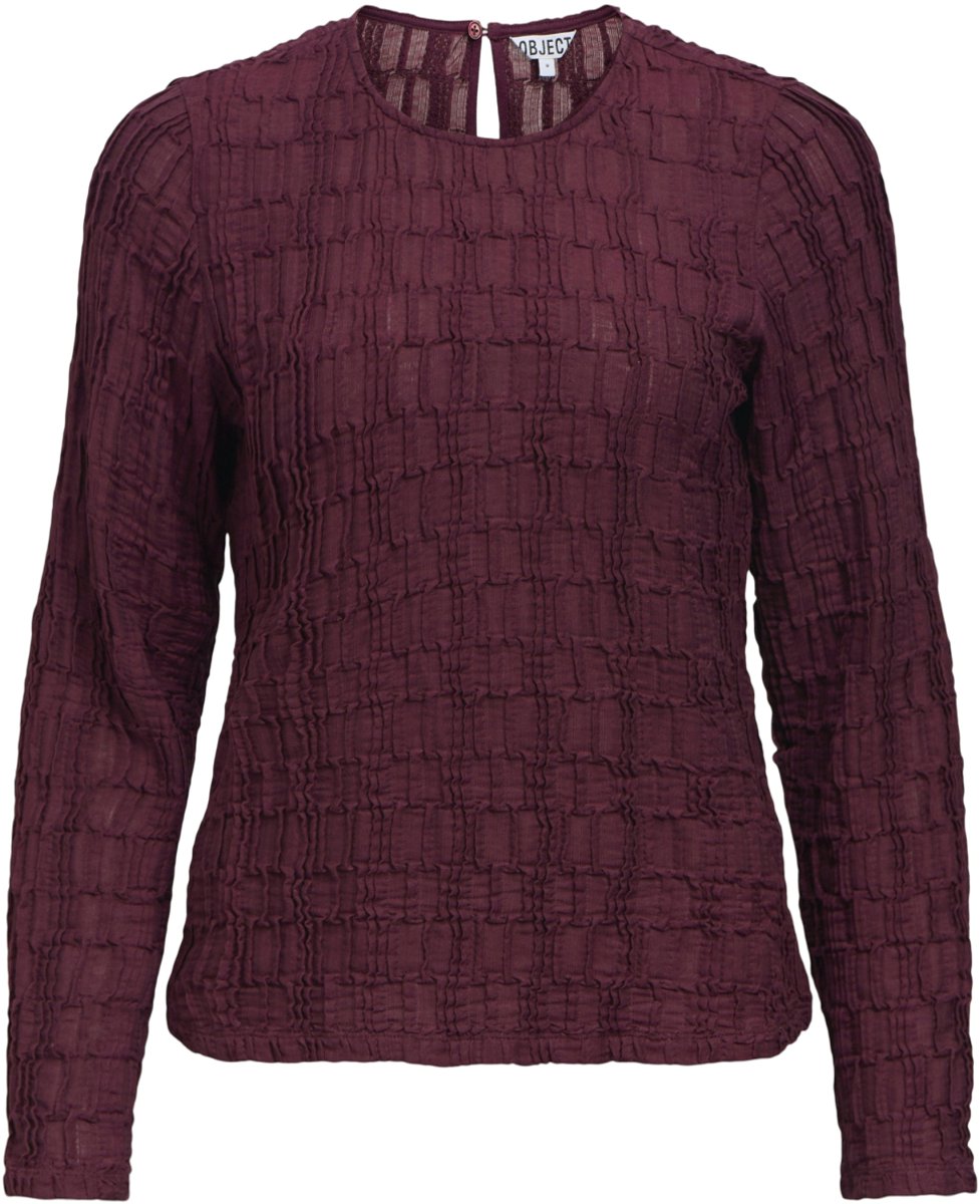 Object Top Objevie L/s Re Top Noos 23049372 Windsor Wine Dames Maat - S