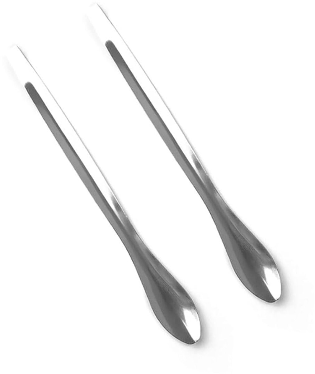 Staal Micro Laboratorium Lepels 10/12.5/14cm Reagens Bemonstering Lepel 2Pcs Lab Geneeskunde Lepel, Laboratorium Scoops