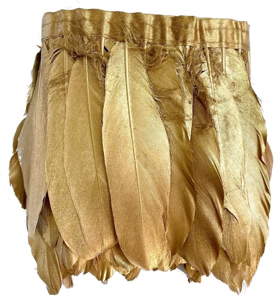 Duck Goose Feather Trim Fringe Naaien Craft 2 Yards (Goud)