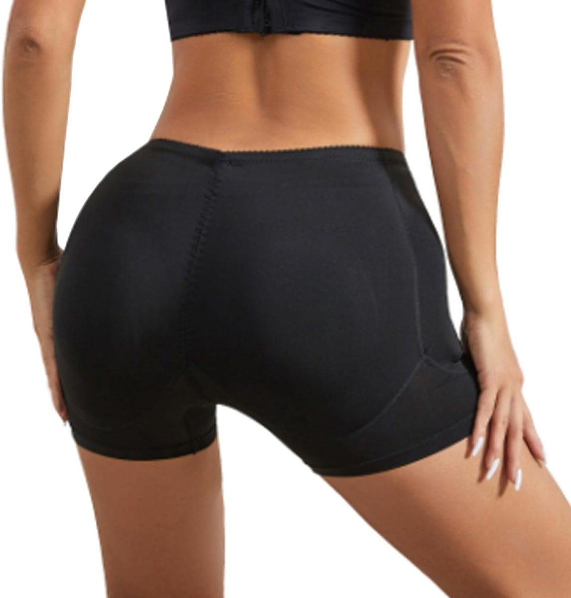 Onderbroek voor dames, butt lifter onderbroek billen onzichtbare push-up broekje dames billen elastische butt naadloze controle body shaper afneembare pads container broekje