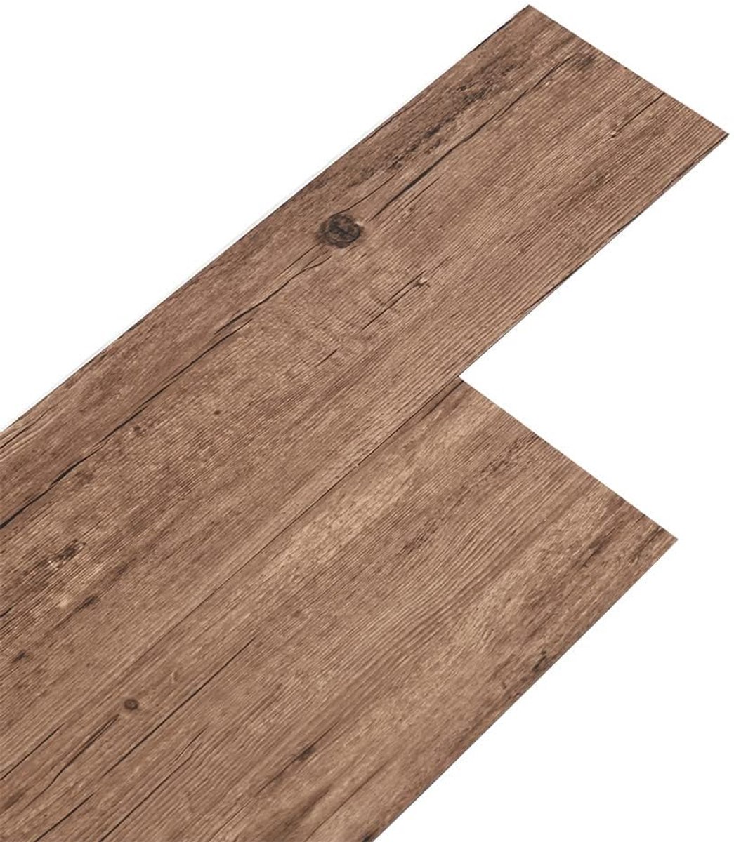 5,01 m² pvc-vloerbedekking, zelfklevend, houtlook, vinylvloer, zelfklevend, antislip, waterdicht, snijbaar, laminaatvloer, 91,5 cm x 15,2 cm, dikte 2 mm, 36 tegels, natuurlijke kleur