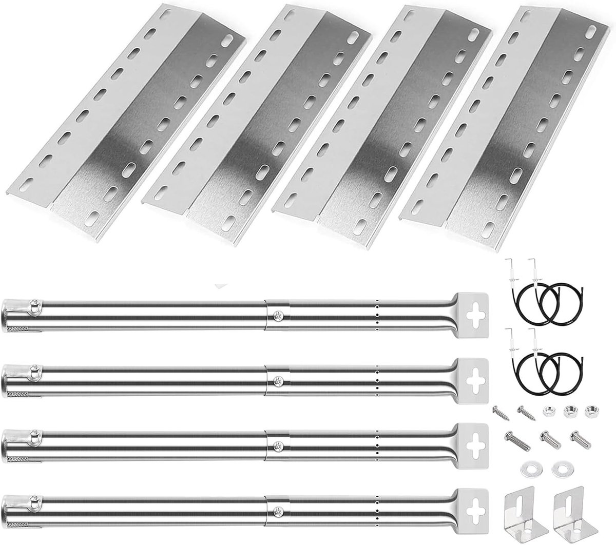 39,5 x 15 cm universele branderafdekking en brander reserveonderdelen voor Landmann Triton 2/3/4, Landmann Minton, Landmann Avalon PTS 4, Grandhall Maxim GT4, Mr. Gardener Jackson, 4 stuks
