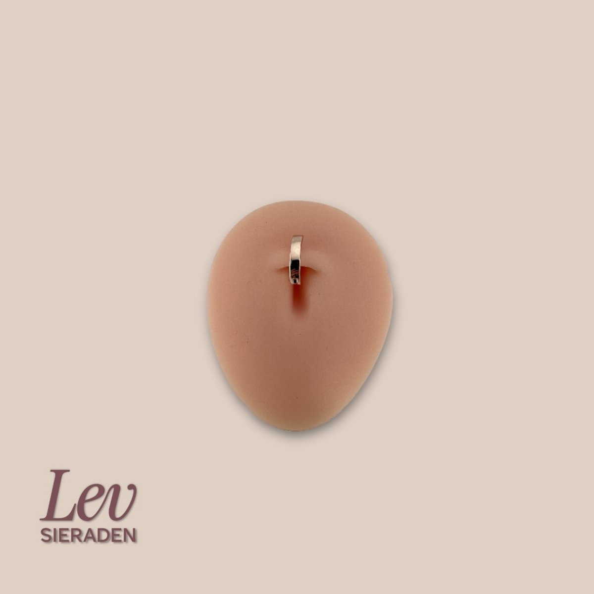 Lev Sieraden - 3x15mm clicker navel piercing - Rose kleurig - Titanium
