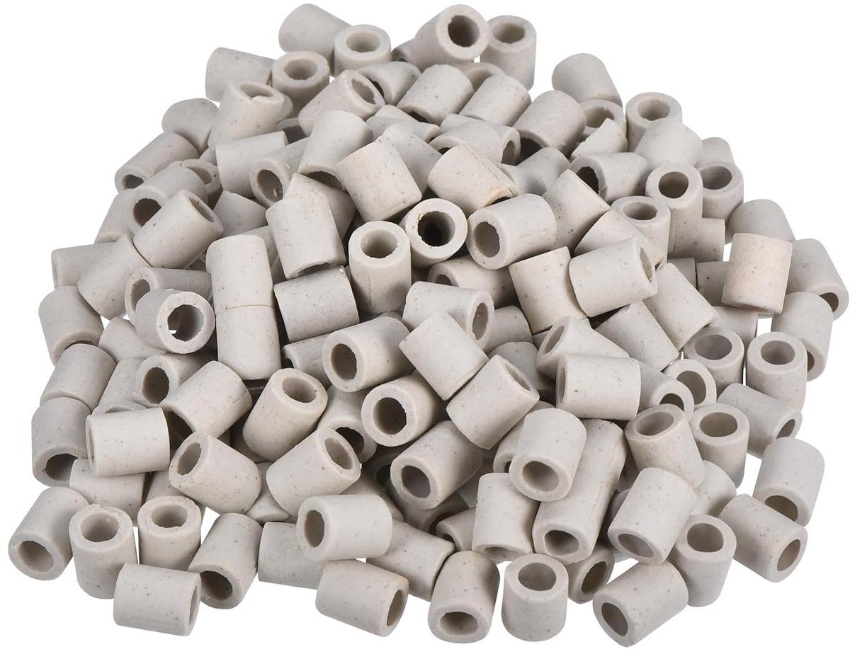 Keramische isolatiebuis, 5 x 8 x 10 mm, keramische buizen, warmte-isolatie voor kabels, elektrische ovens, lichtbescherming, verpakking met 200 stuks