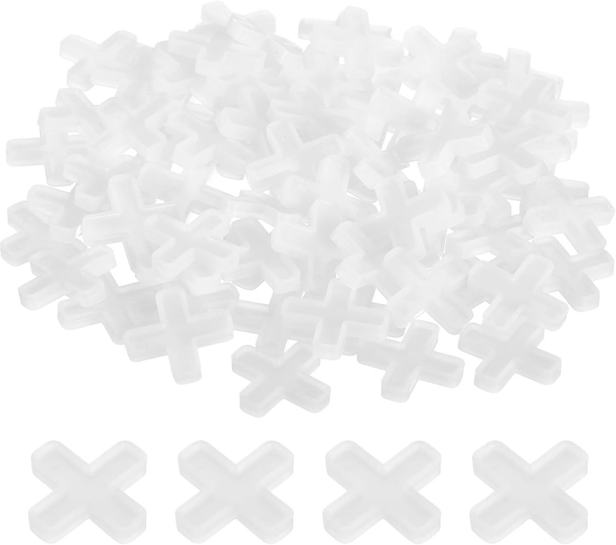 500 stuks tegelafstandhouders, 6 mm 1/4" kruisvorm wandvloertegelafstandhouders tegelgereedschap voor keramische tegelinstallatie, wit