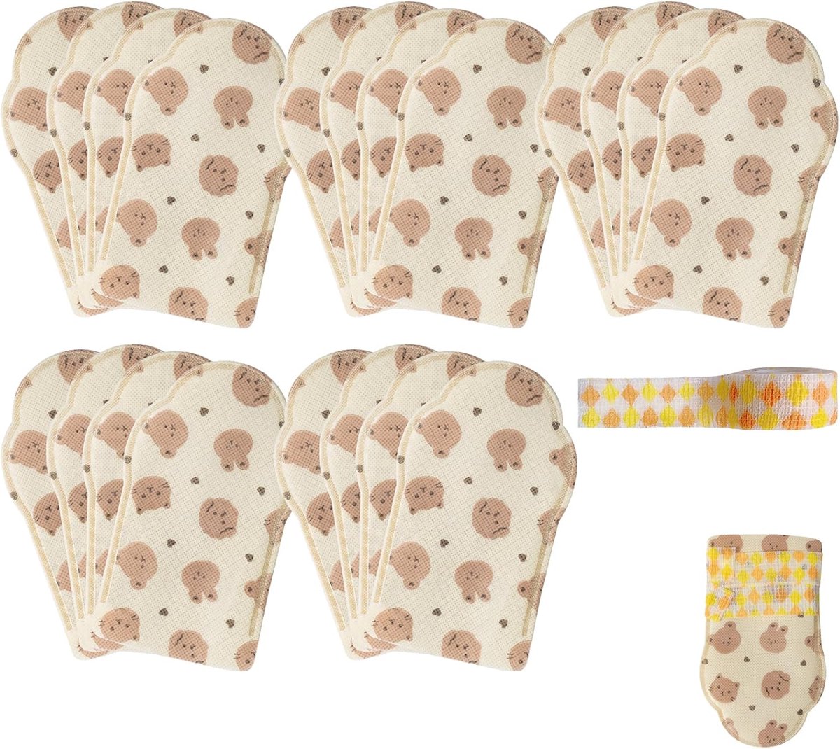 20 stuks hondenlaarzen voor gewonde poten waterdicht, hondensokken poten houden poten schoon, bevorderen genezing, wegwerphondenschoenen, voor honden poot bandage cover binnen, buiten wandelen (M)