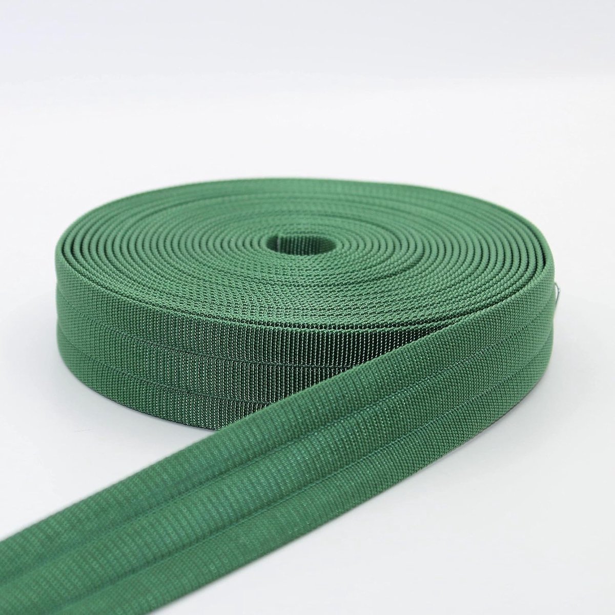 5 meter polyester ribriem, verschillende kleuren, 08, groen, 30 mm