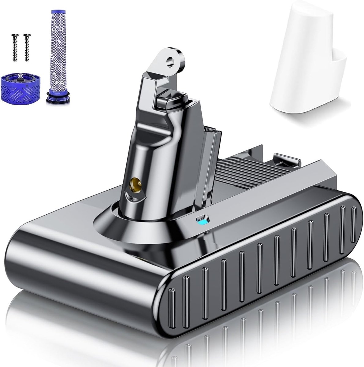 Accu voor Dyson V6, Reserveaccu voor Dyson DC62 DC58 DC59 DC61 | DC72 DC74 SV03 SV04 SV05 SV06 SV07 SV09 Absolute Animal Fluffy Stofzuiger + 2 Stuks filters