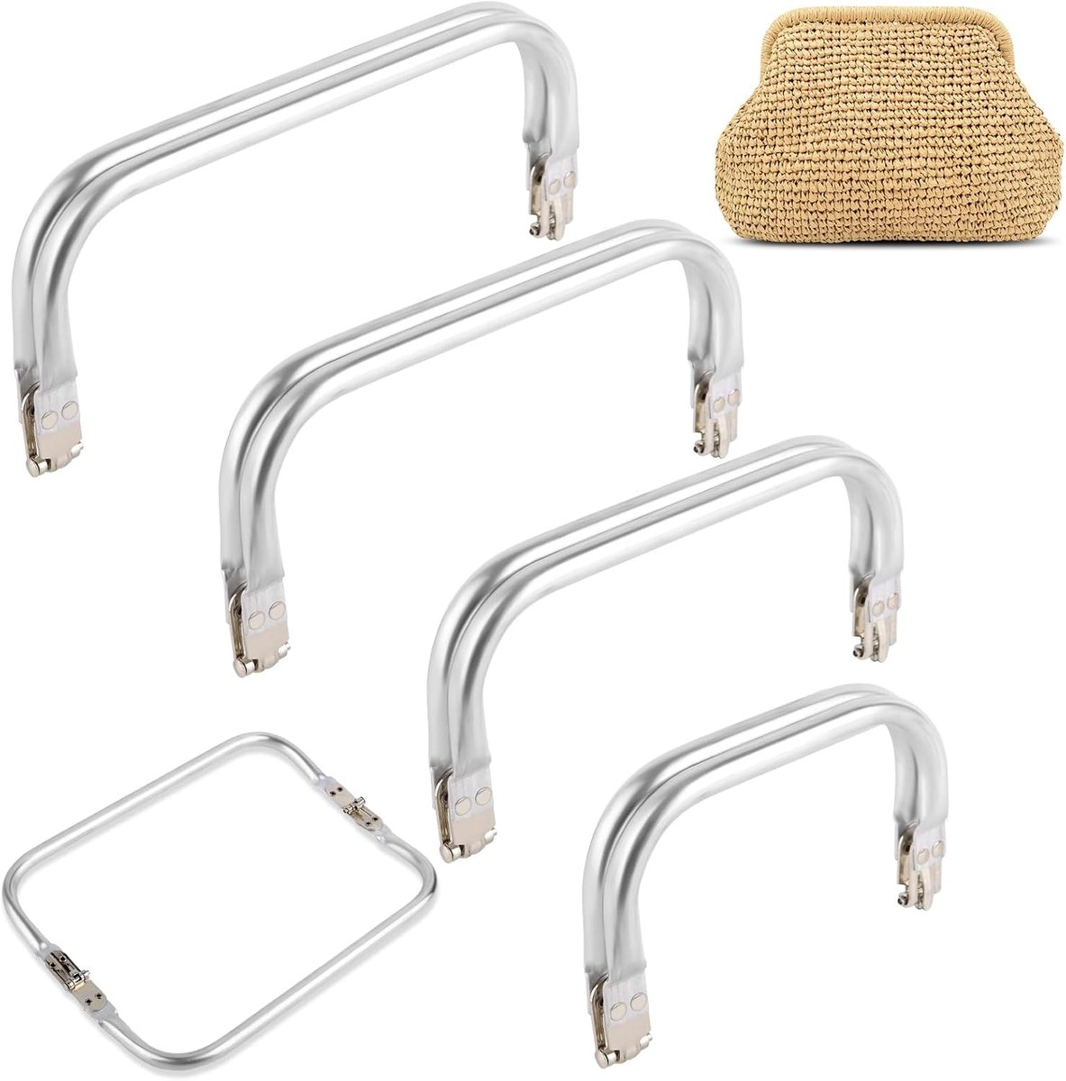 4 stuks haaknaaldsluitingen 15 cm 18 cm 22 cm 25 cm veersluiting voor aluminium tassen kliksluiting voor doe-het-zelf tassen