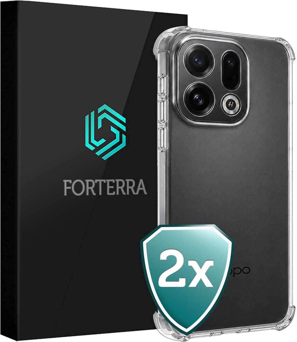 Hoesje 2 Stuks - Geschikt voor OPPO Find X9 - Sterk & Shockproof - Back Cover - Siliconen Case - Telefoon Hoes Shock Proof - Transparant
