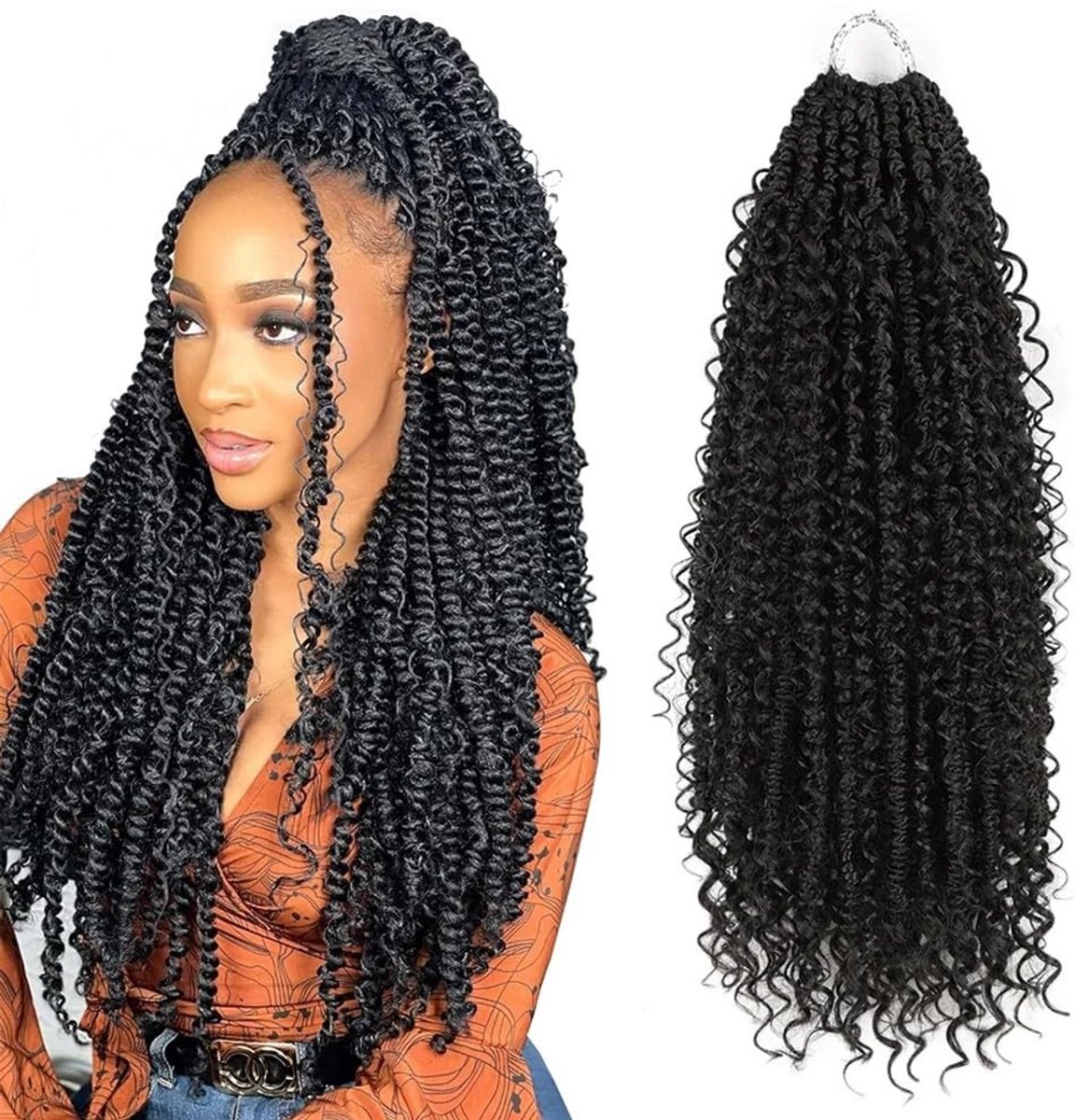 Elzusha - 45cm Goddess Passion Twist Haartwists met Krullende Einden