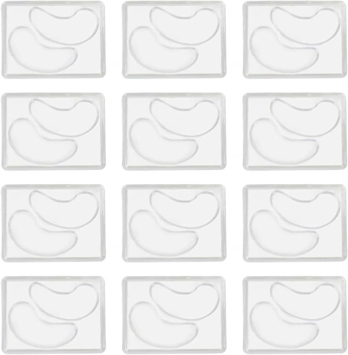 12 Stuks Oogmasker Mallen, Herbruikbare Transparante Mallen voor DIY Oogmaskers en Patches