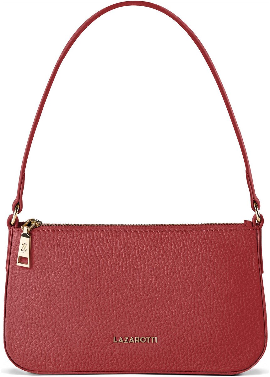 Lazarotti Bologna leeren pochette schoudertas 22 cm - Dames - red