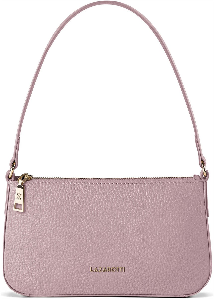 Lazarotti Bologna leeren pochette schoudertas 22 cm - Dames - rose