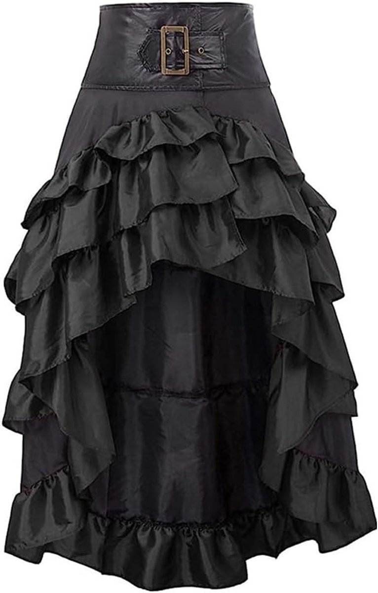 Steampunk Gothic zwart kant rok lange rok