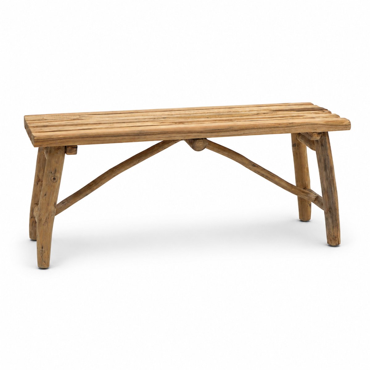 Bank teak 98x38h40cm naturel