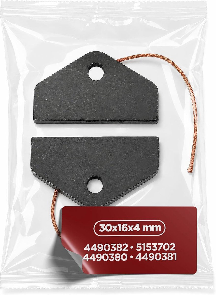 1 paar koolborstels vervanging 30 x 16 x 4 mm | koolborstels motorkool met originele code 4490382 5153702 4490380 4490381 voor Miele droger