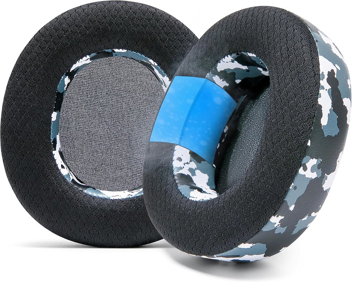 Freeze Nova Pro Wireless - Koelende gel-oorkussens voor Arctis Nova Pro Wireless, Nova Elite & Nova Pro Omni (niet geschikt voor andere modellen), van Wicked Cushions, extra dik | Snow Camo
