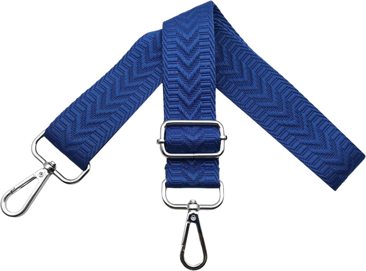Tasriemen om te wisselen, verstelbare schouderriem voor tassen, brede 3,8 cm, schouderriem met zilveren karabijnhaak, riem voor dames, handtas, crossbody, kleurrijk, U