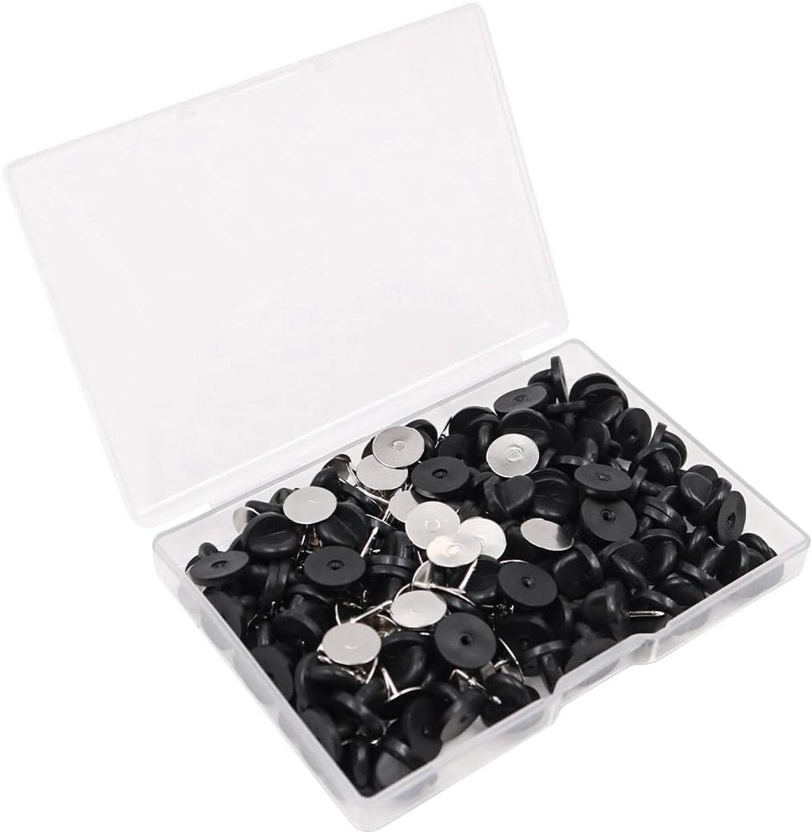 100 stks Rubber Pin Backs Vlinder Koppeling Backs Pen Cap Houders Vervanging voor Sieraden Maken Ambachten