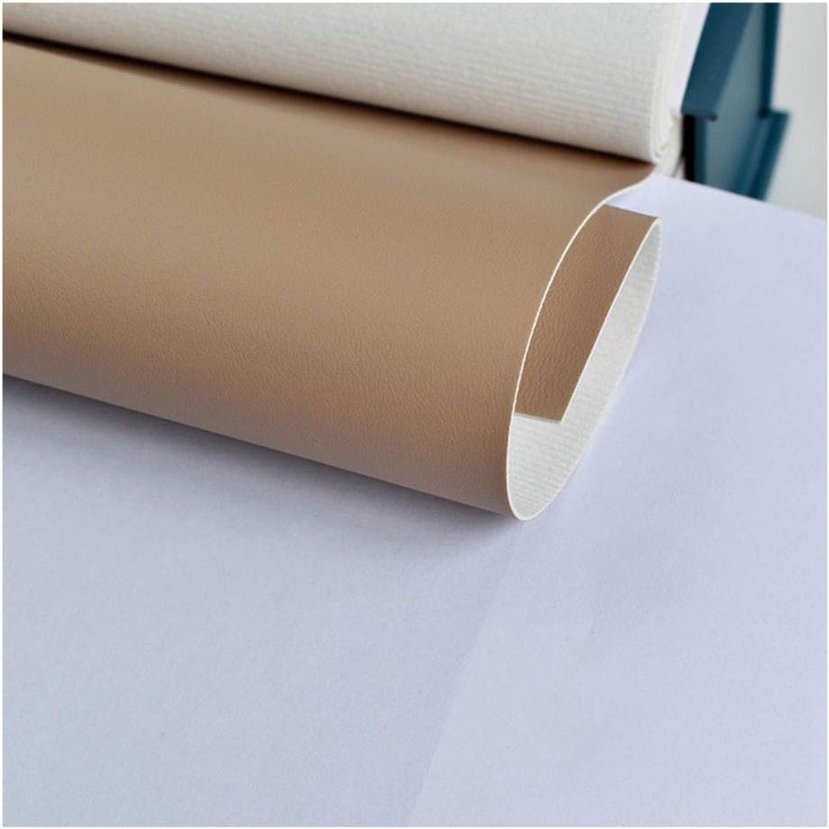 Stof Kunstleer Kunstleer Kunstleer Kunstleer Lederen Doek Bekleding Stof Bekleding Restaurant Stoelen Banken Autostoelen Stof -Licht bruin 5 # 1.37x10m