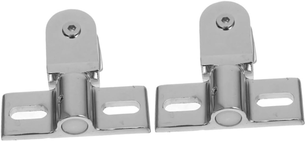 Douchedeurscharnier van zinklegering voor glazen deuren, robuuste dubbele draaischarnieren met bidirectioneel design voor badkamer, douchecabines, 2 stuks