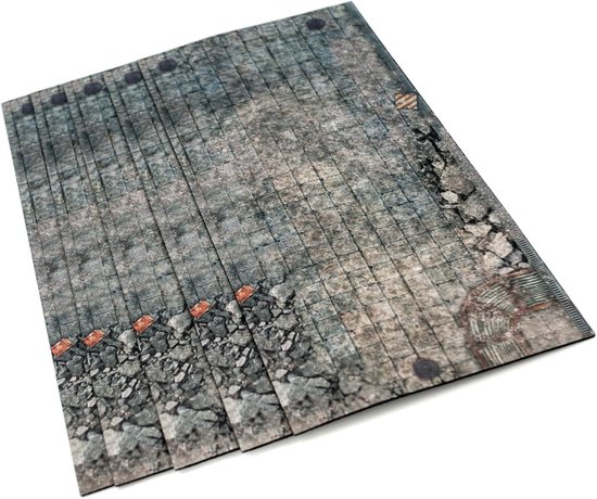 Zones compatibel met Warhammer 40K - Vernietigd vierkant - 5 stuks — afbeelding 2