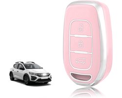 Sleutelhoes TPU, Autosleutelhoes Geschikt voor Renault Twingo Kangoo Clio Symbol Kwid Dacia Logan Sandero Stepway Duster Dokker, Sleutel Cover Bescherming Sleutelbehuizing - Smart Key