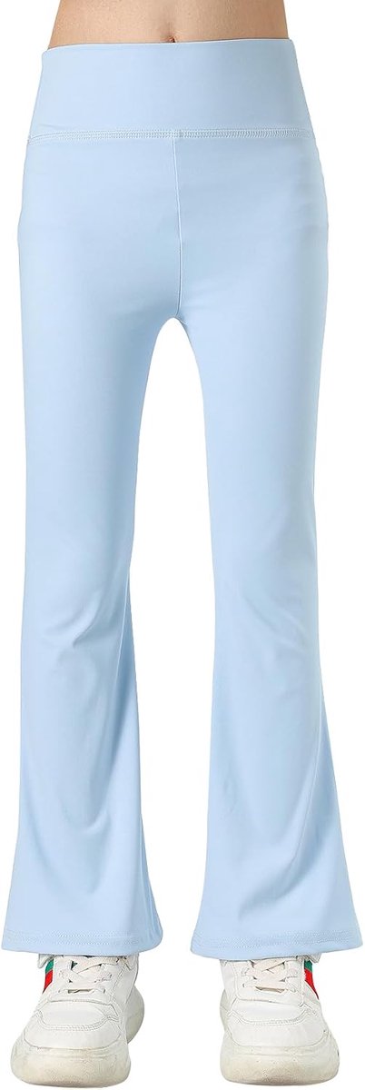 Uitlopende Legging Hoge Taille Strentchy Dance Yoga Atletische Broek Kinderen Broek voor 5-16 Jaar