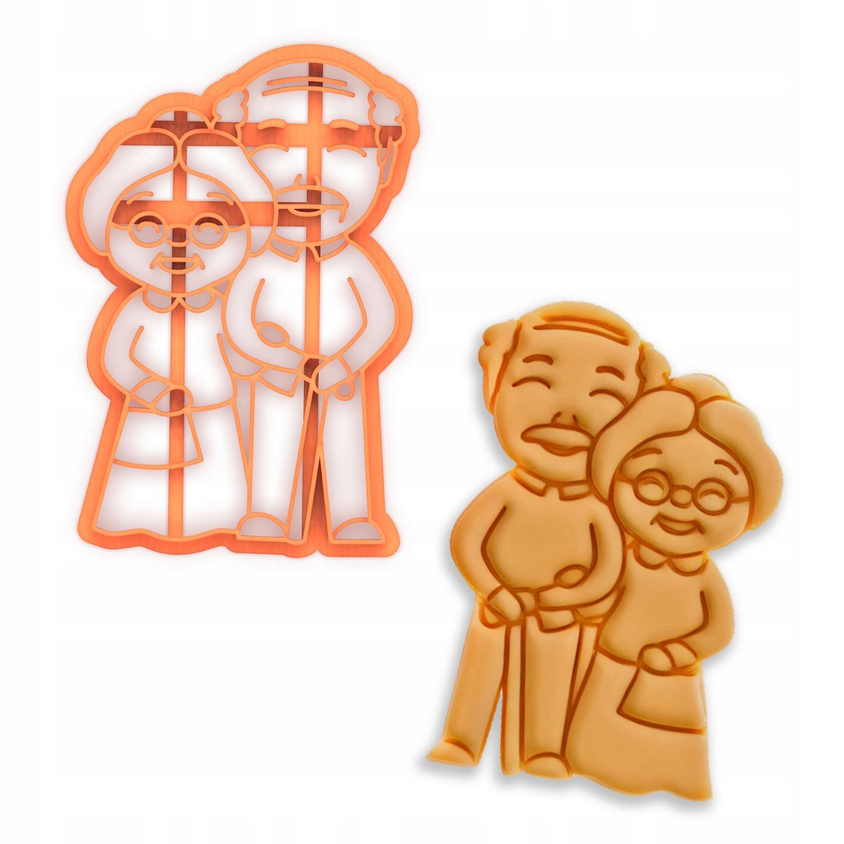 Koekjesvorm 'Opa & Oma' - Bakvorm voor Sinterklaas en Kerstmis